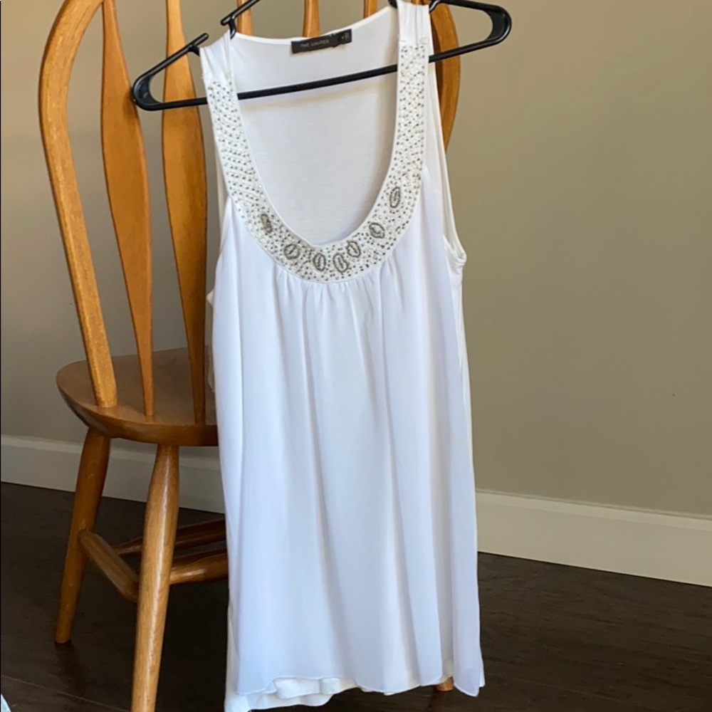 Limited women’s beaded tank top NWOT